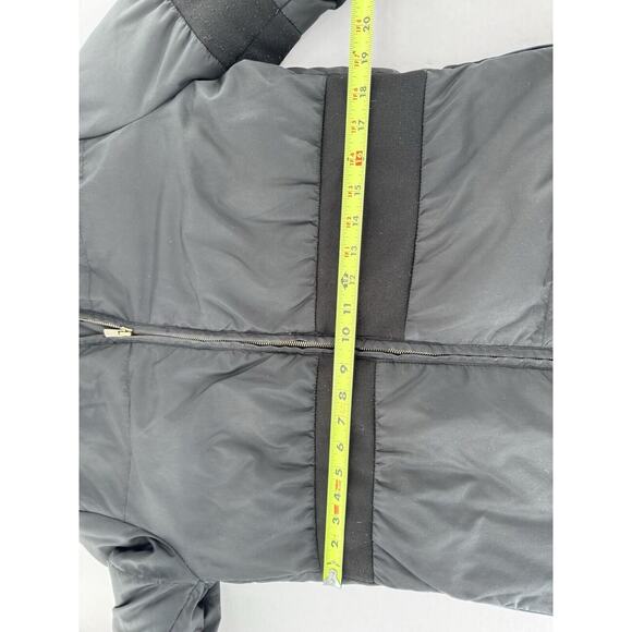 MM6 Maison Margiela Coat Sz 38 Long Puffer Down Duck Black Minimalist - Picture 14 of 16